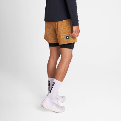 PACE 2 IN 1 SHORTS 5" | REFLECTIVE ORANGE - SAYSKY