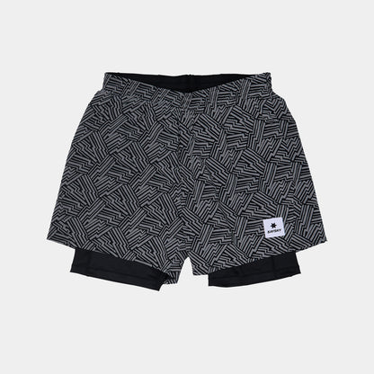 PACE 2 IN 1 SHORTS 5" | REFLECTIVE BLACK - SAYSKY