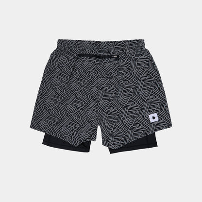 PACE 2 IN 1 SHORTS 5" | REFLECTIVE BLACK - SAYSKY