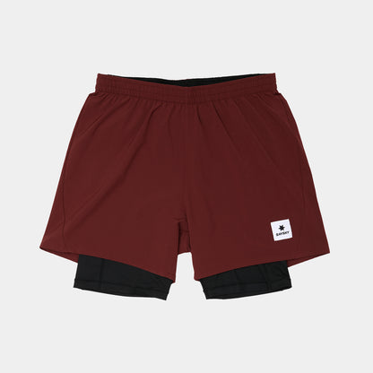 PACE 2 IN 1 SHORTS 5" | RED - SAYSKY