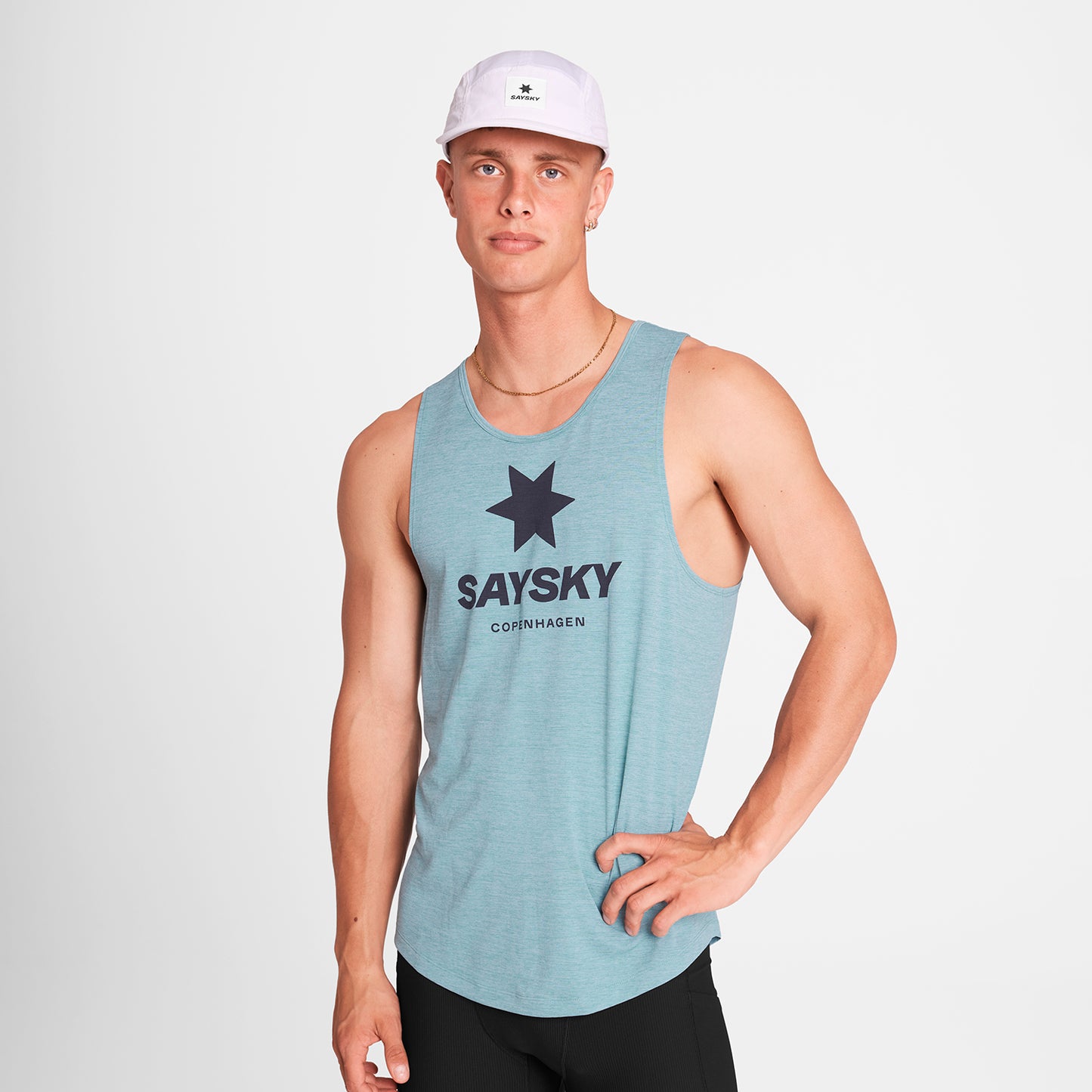 COMBAT PRO SINGLET LOGO | LIGHT BLUE - SAYSKY