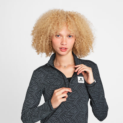 W PACE HALF-ZIP LONGSLEEVE | REFLECTIVE BLACK