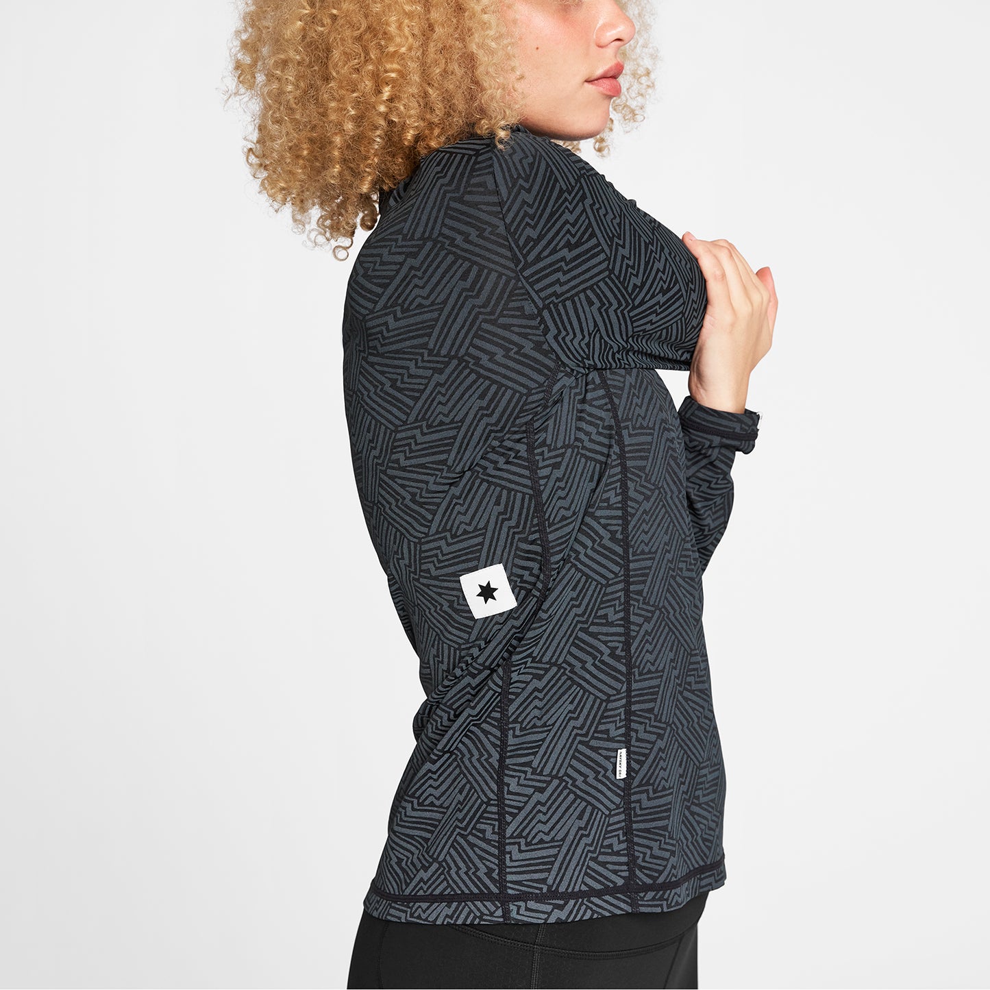 W PACE HALF-ZIP LONGSLEEVE | REFLECTIVE BLACK - SAYSKY