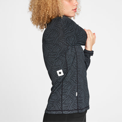W PACE HALF-ZIP LONGSLEEVE | REFLECTIVE BLACK