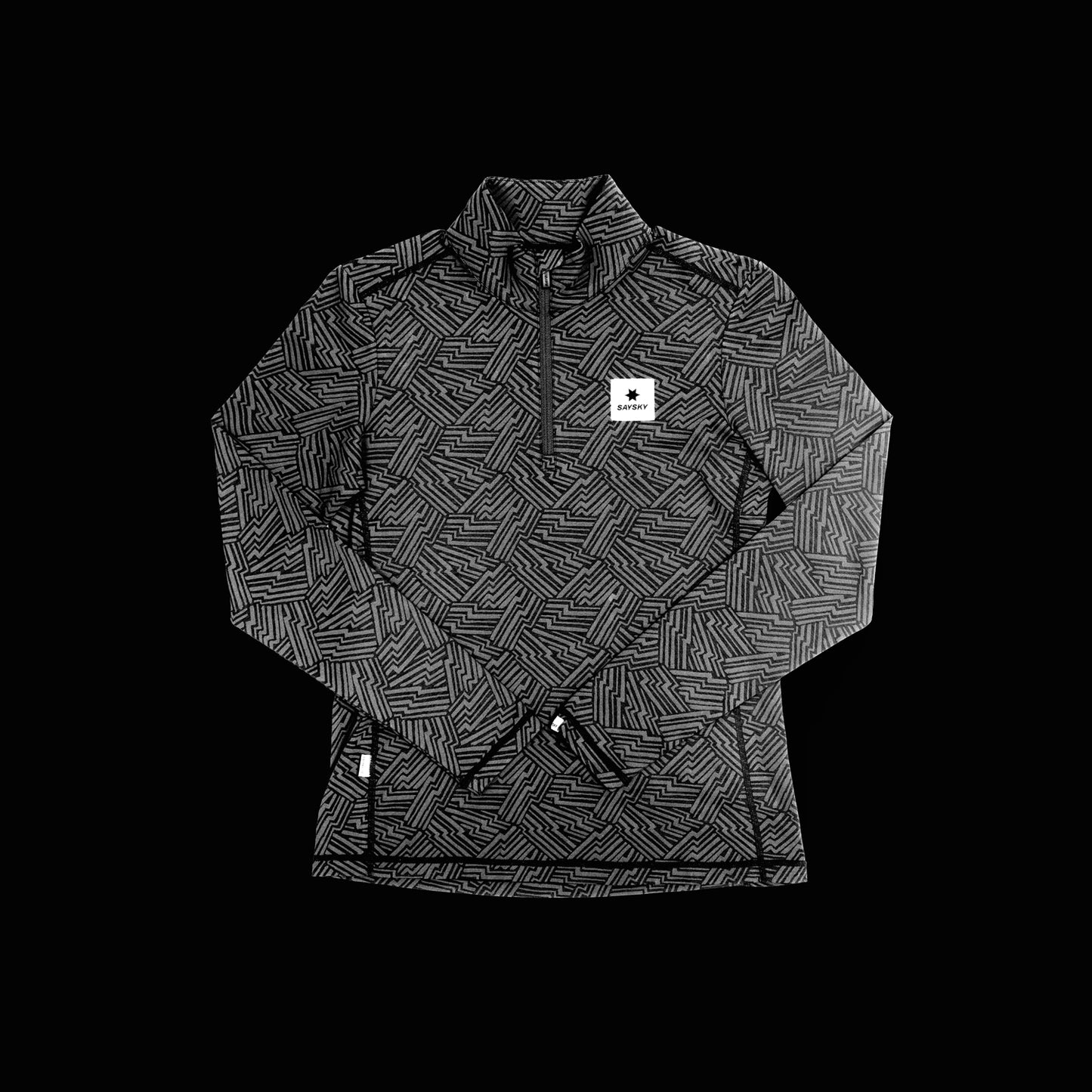 W PACE HALF-ZIP LONGSLEEVE | REFLECTIVE BLACK - SAYSKY