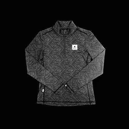 W PACE HALF-ZIP LONGSLEEVE | REFLECTIVE BLACK