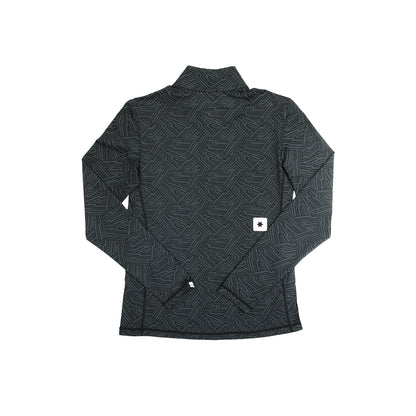 W PACE HALF-ZIP LONGSLEEVE | REFLECTIVE BLACK