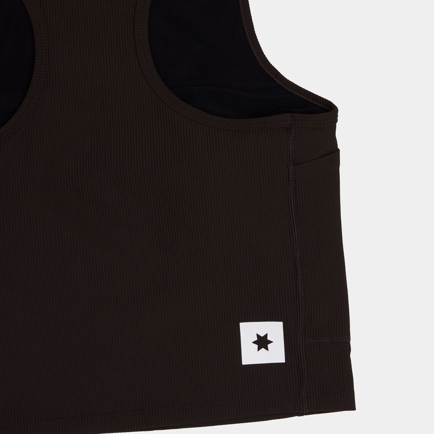 W COMBAT RIB CROP TOP | COFFEE - SAYSKY