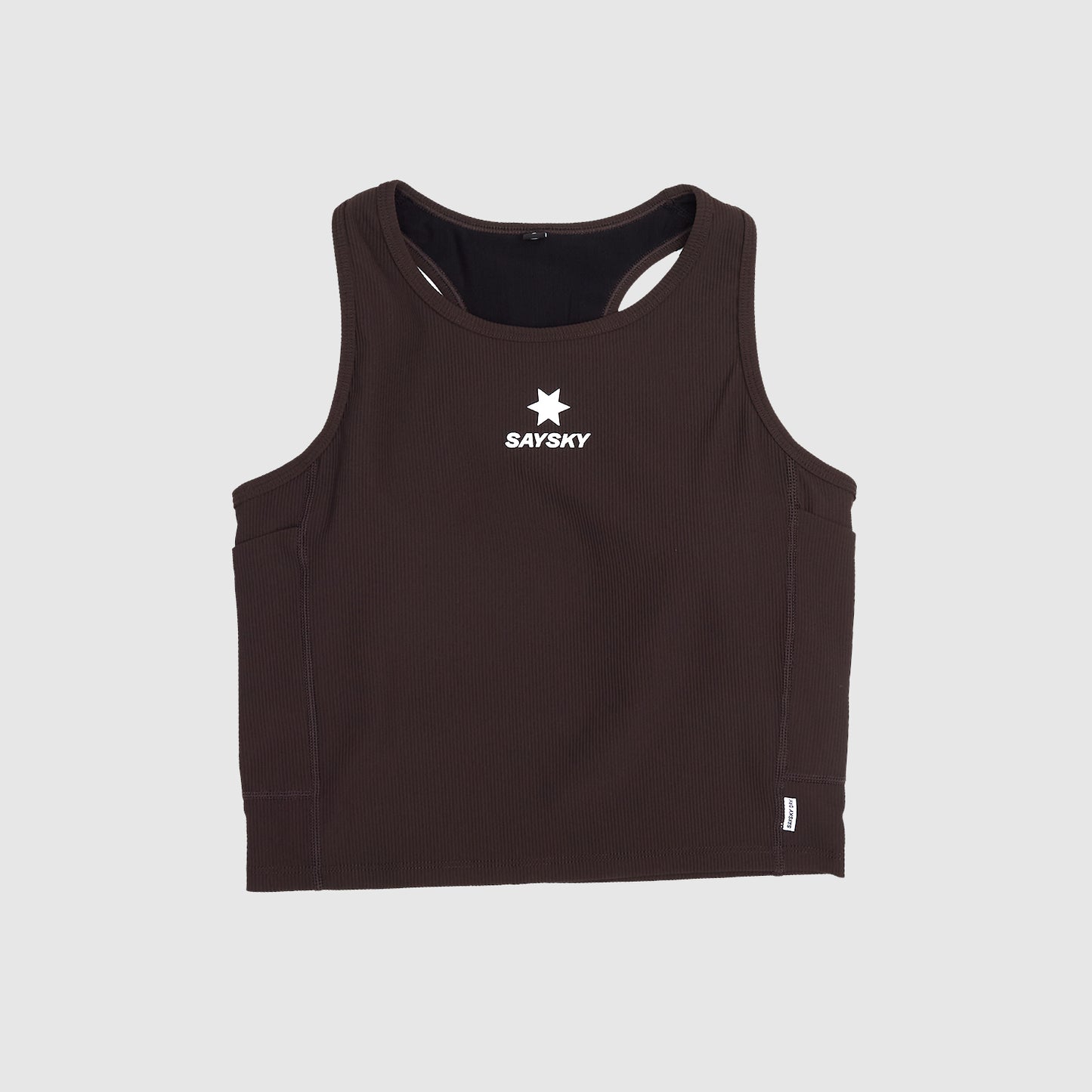 W COMBAT RIB CROP TOP | COFFEE - SAYSKY
