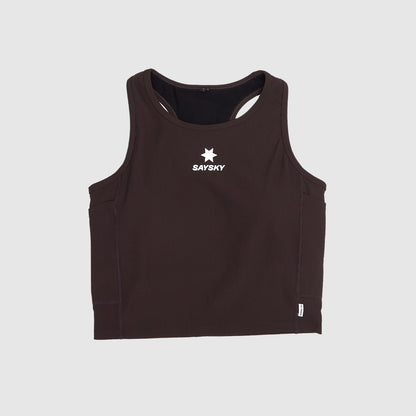 W COMBAT RIB CROP TOP | COFFEE - SAYSKY
