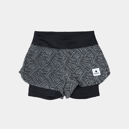 W PACE 2 IN 1 SHORTS 3" | REFLECTIVE BLACK - SAYSKY