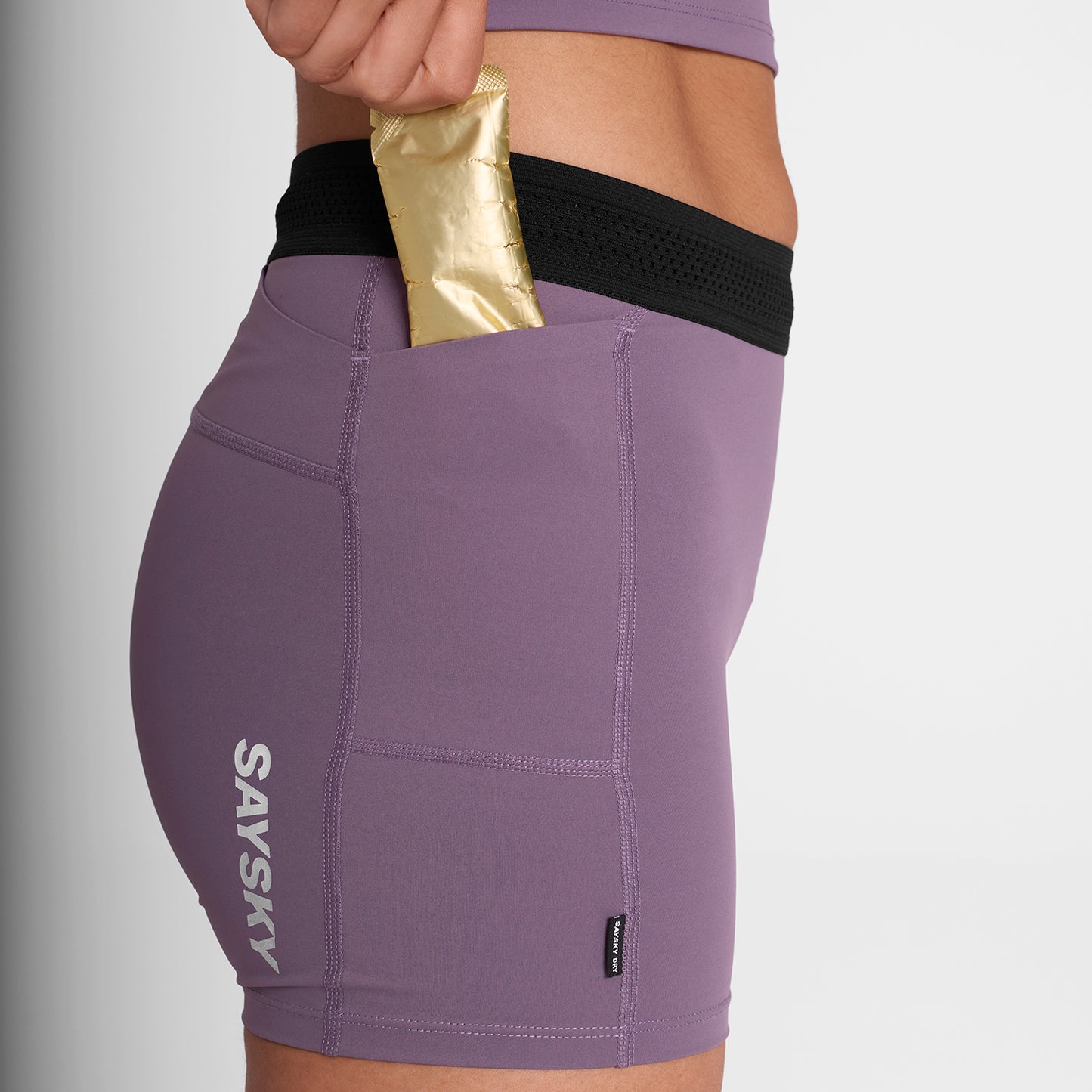 W FLOW+ RACE SHORT TIGHTS 4'' | PURPLE - SAYSKY