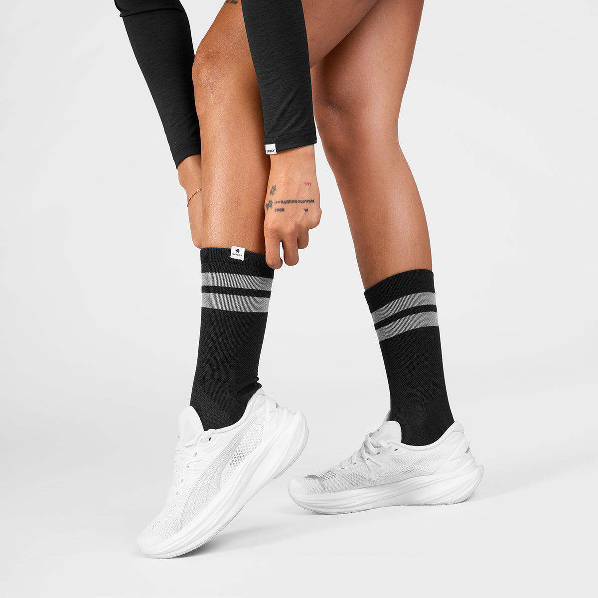MERINO SOCKS | REFLECTIVE BLACK