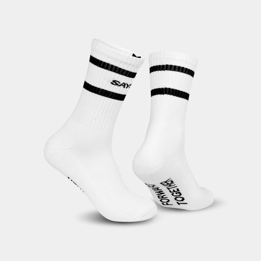 EVERYDAY CREW SOCKS | STRIPES WHITE