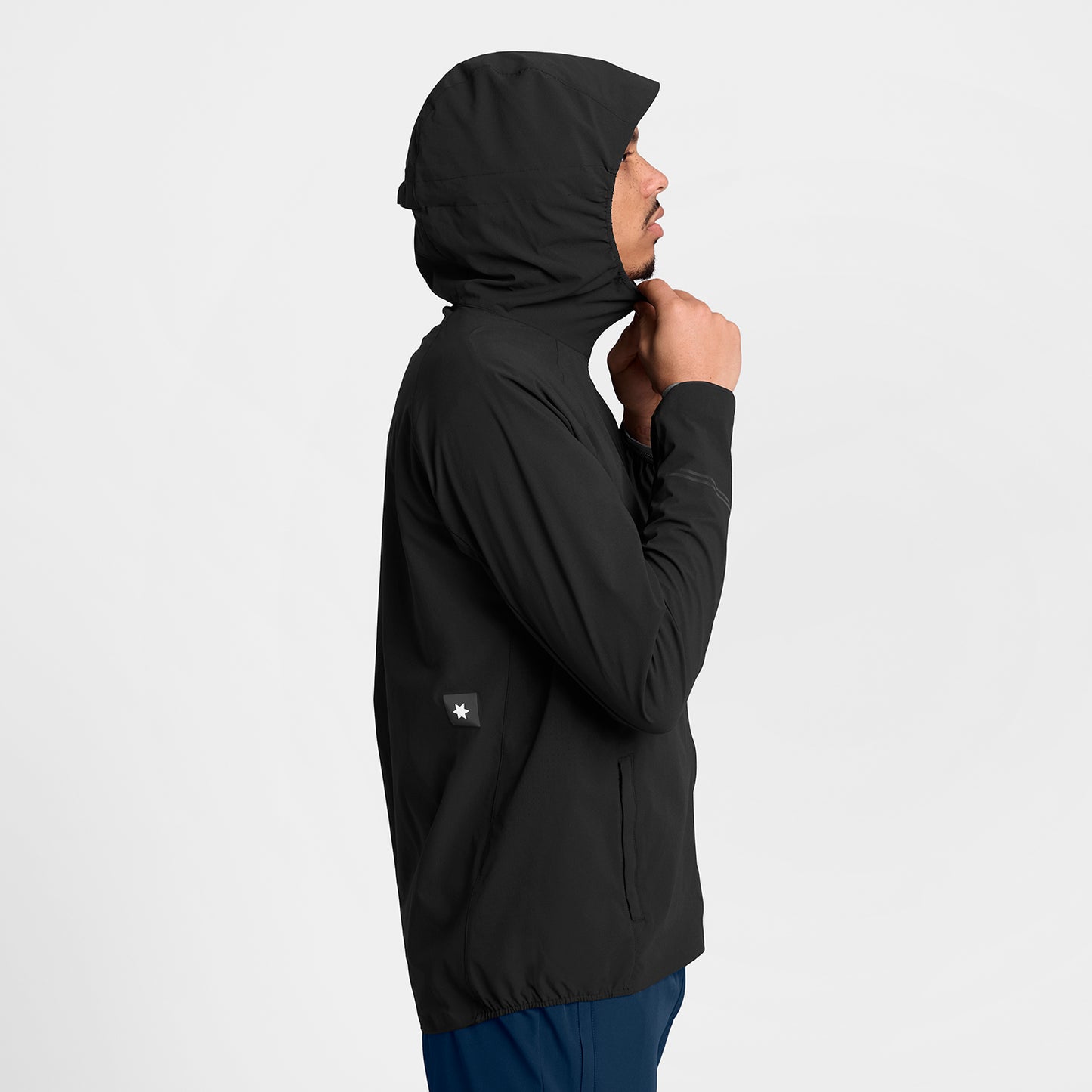 PACE FLEX HOODED JACKET | BLACK - SAYSKY