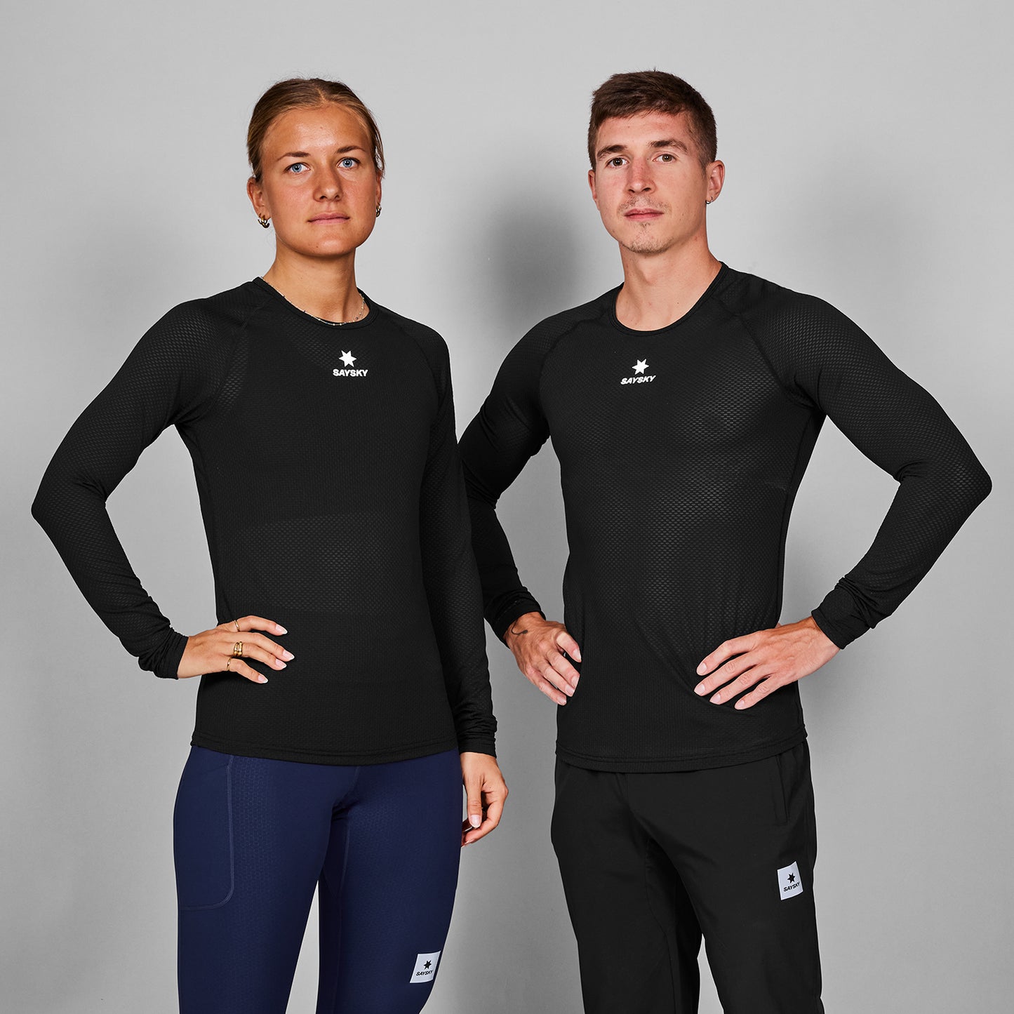 MESH BASELAYER LONGSLEEVE | BLACK - SAYSKY