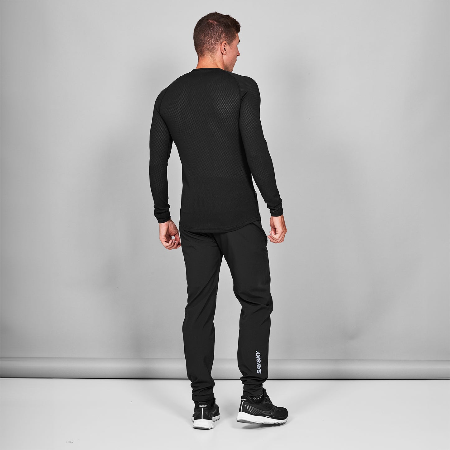 MESH BASELAYER LONGSLEEVE | BLACK - SAYSKY