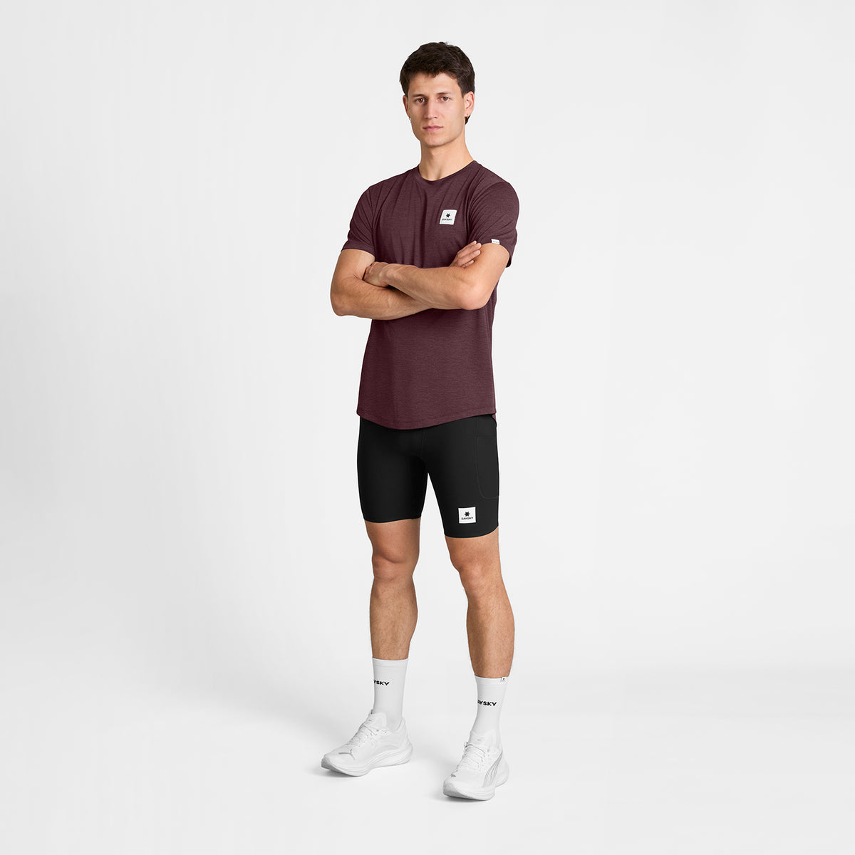 COMBAT PRO T-SHIRT CLEAN | BURGUNDY