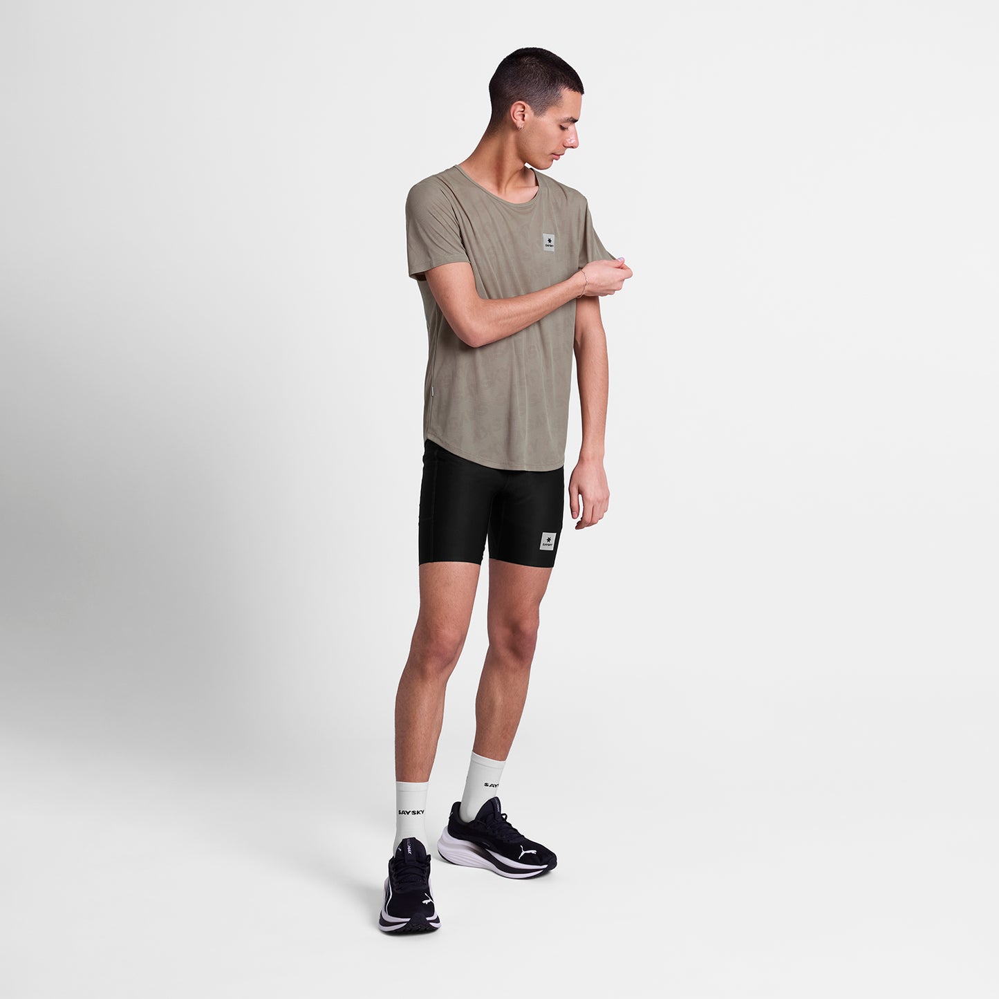 FLOW T-SHIRT REACTIVE | DARK BEIGE - SAYSKY