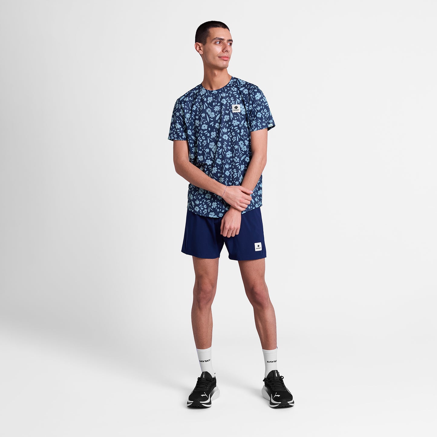 COMBAT T-SHIRT | BLUE FLOWER - SAYSKY