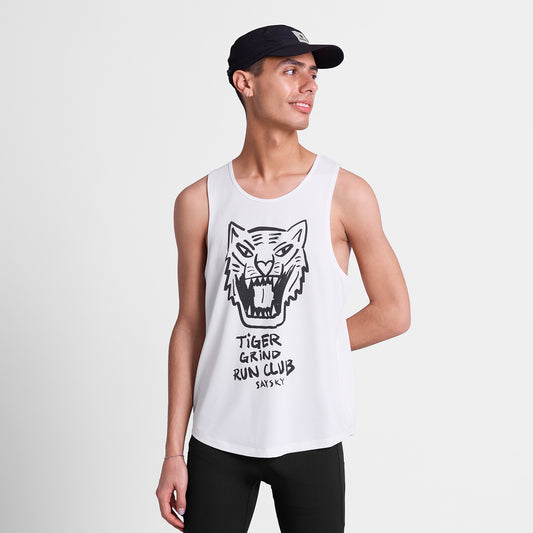 COMBAT SINGLET | TIGER GRIND WHITE - SAYSKY