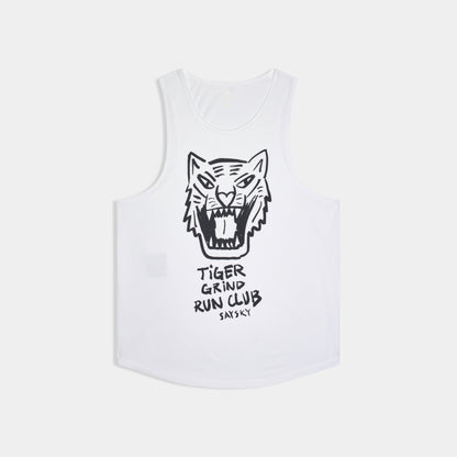 COMBAT SINGLET | TIGER GRIND WHITE - SAYSKY