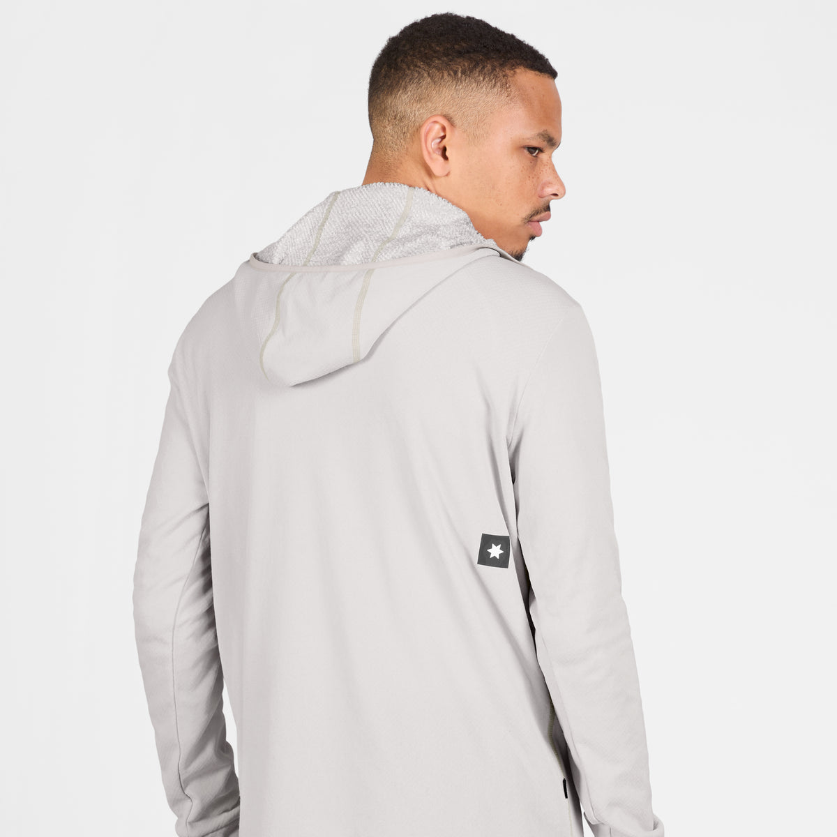 COMBAT HALF ZIP FLEECE HOODIE | GREY