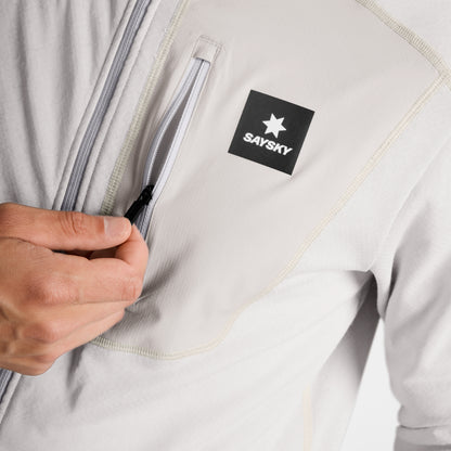 COMBAT HALF ZIP FLEECE HOODIE | GREY