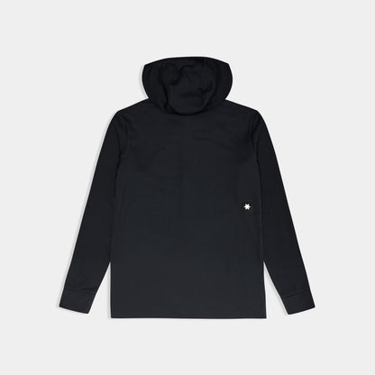 COMBAT HALF ZIP FLEECE HOODIE | BLACK