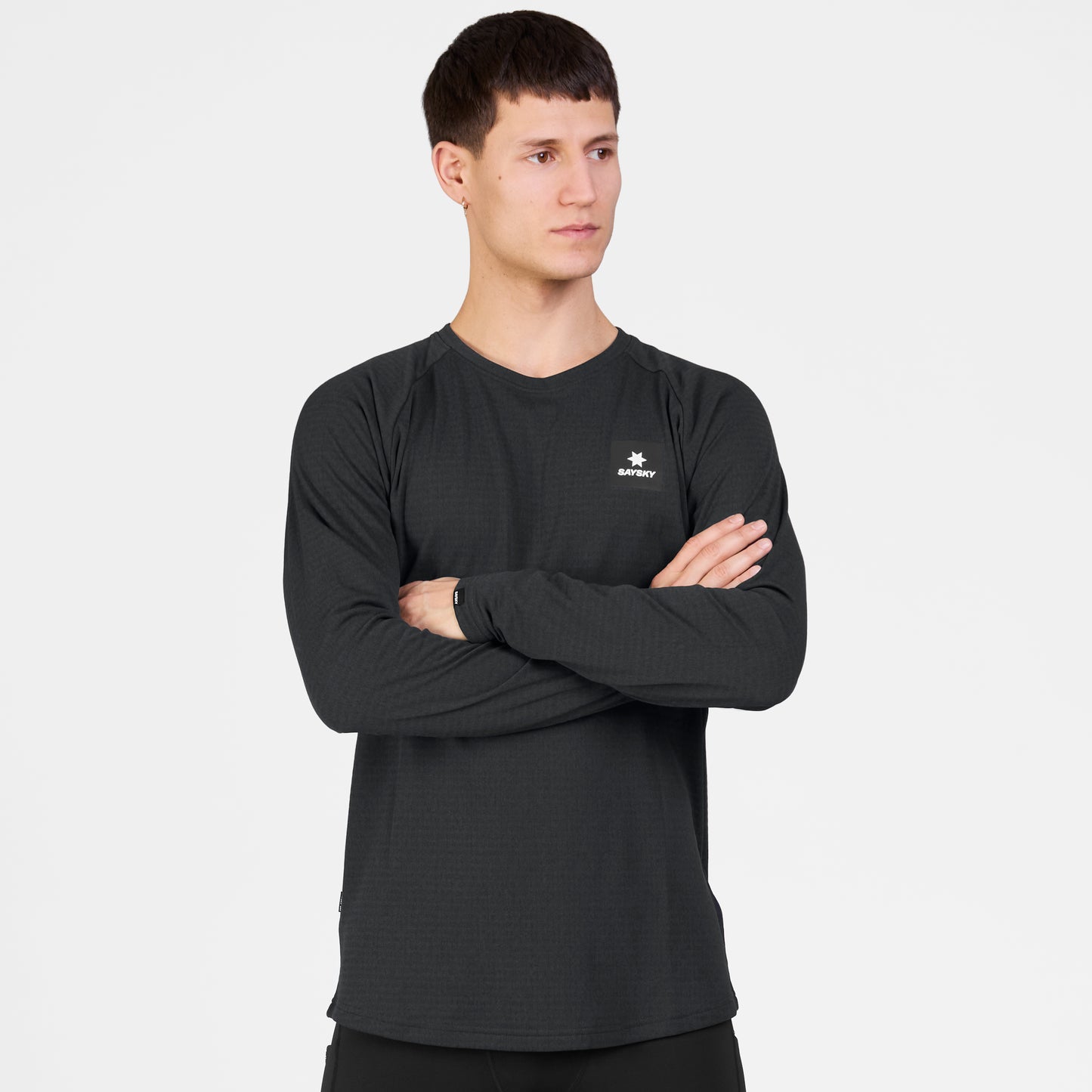 BLAZE LONGSLEEVE FLEECE | BLACK - SAYSKY