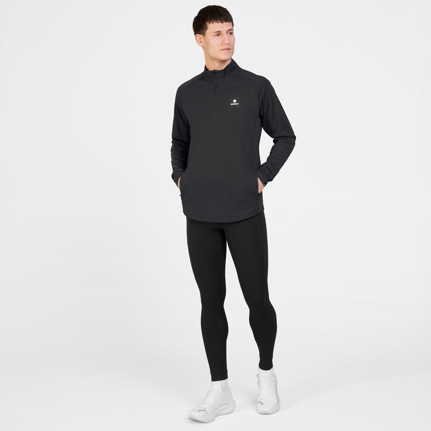 BLAZE HALF-ZIP FLEECE | BLACK - SAYSKY