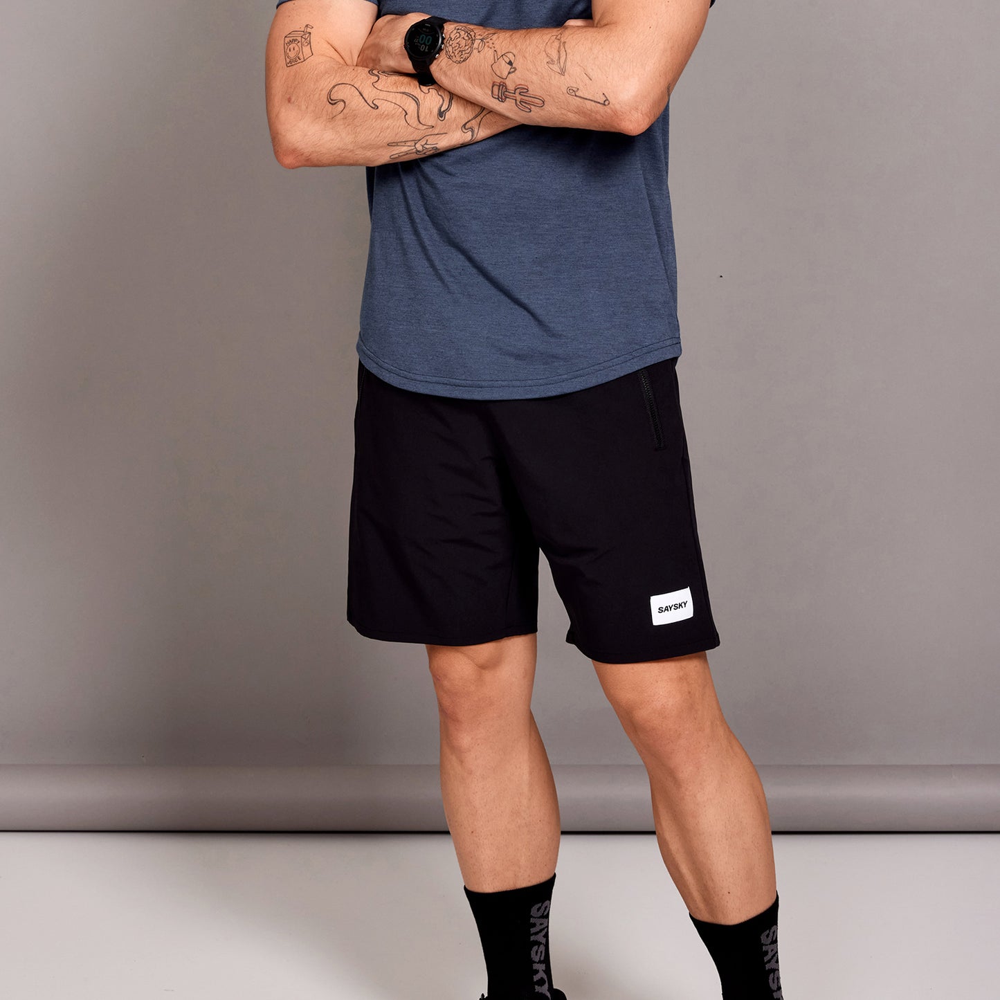 MOTION SHORTS 8" | BLACK - SAYSKY