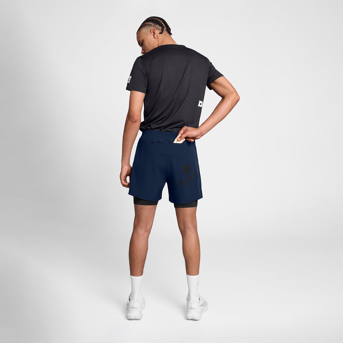 PACE 2 IN 1 SHORTS 5" | BLUE - SAYSKY