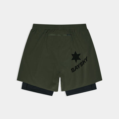 PACE 2 IN 1 SHORTS 5" | GREEN - SAYSKY