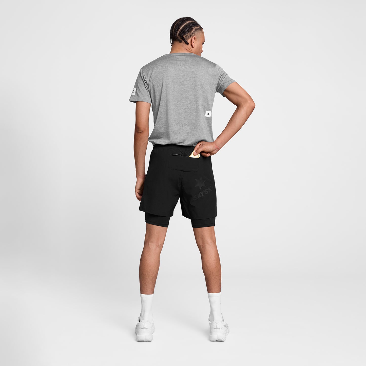 PACE 2 IN 1 SHORTS 5" | BLACK - SAYSKY