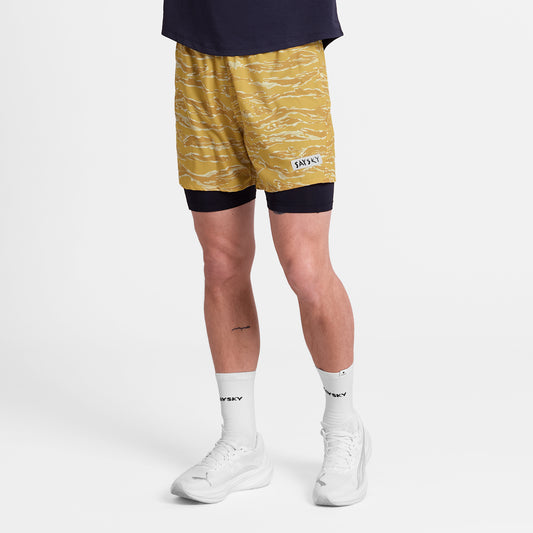 PACE 2 IN 1 SHORTS 5" | TIGER GRIND - SAYSKY