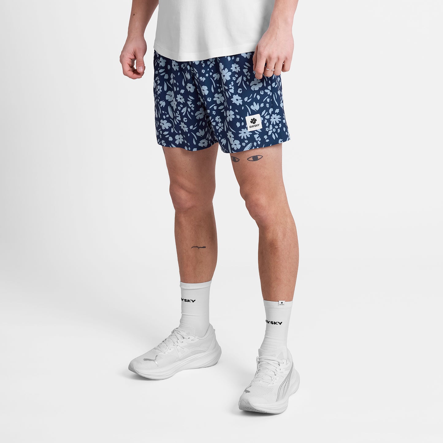 PACE SHORTS 5" | BLUE FLOWER - SAYSKY