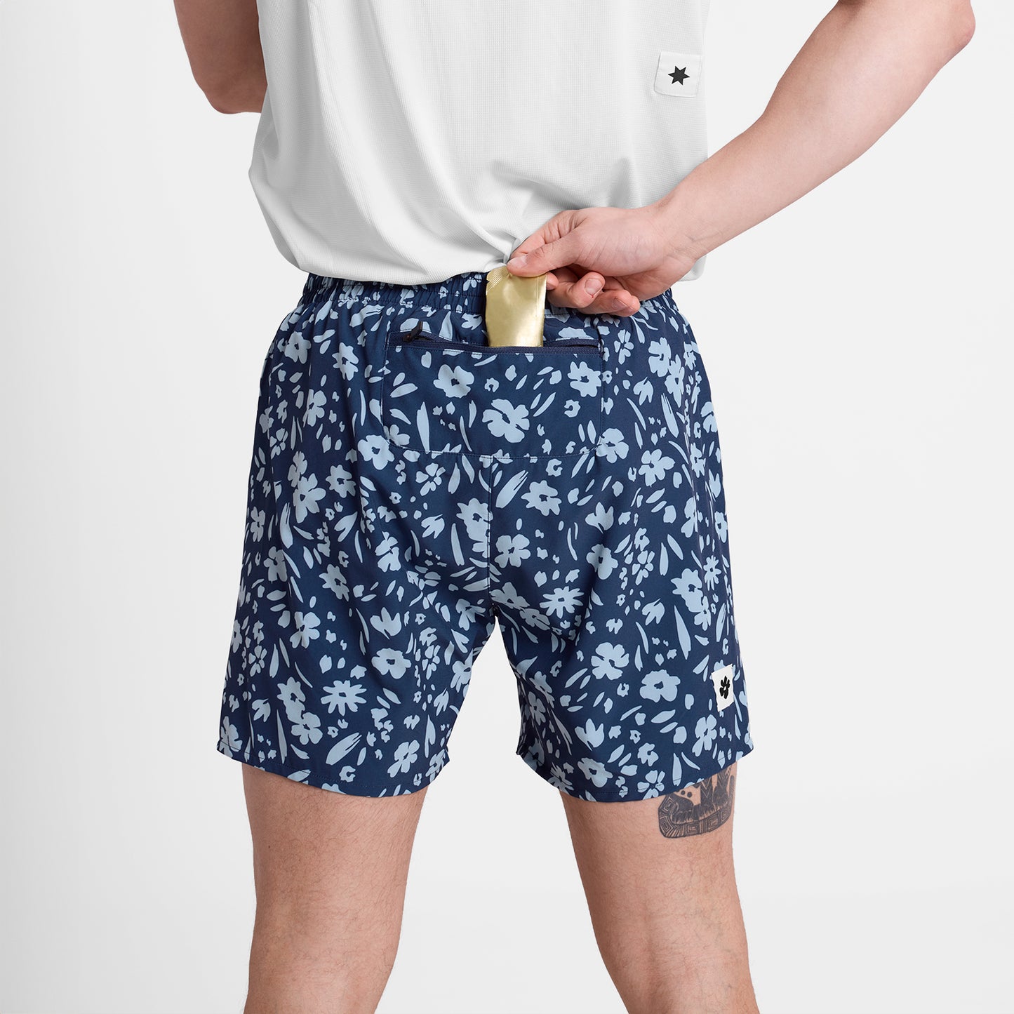 PACE SHORTS 5" | BLUE FLOWER - SAYSKY