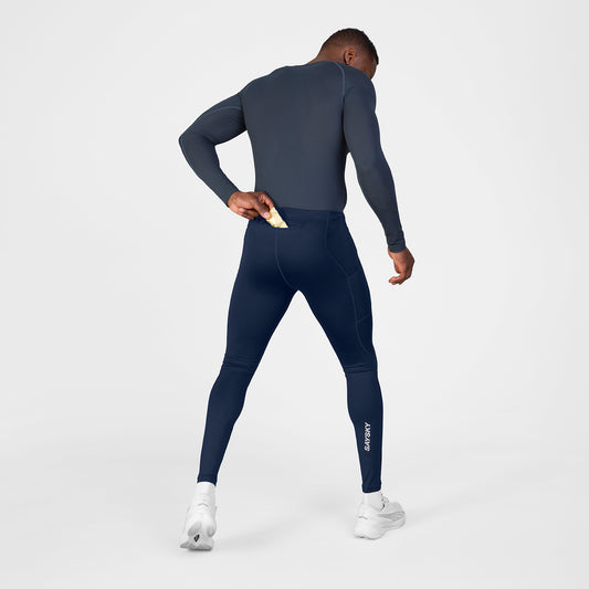 COMBAT+ LONG TIGHTS | BLUE - SAYSKY