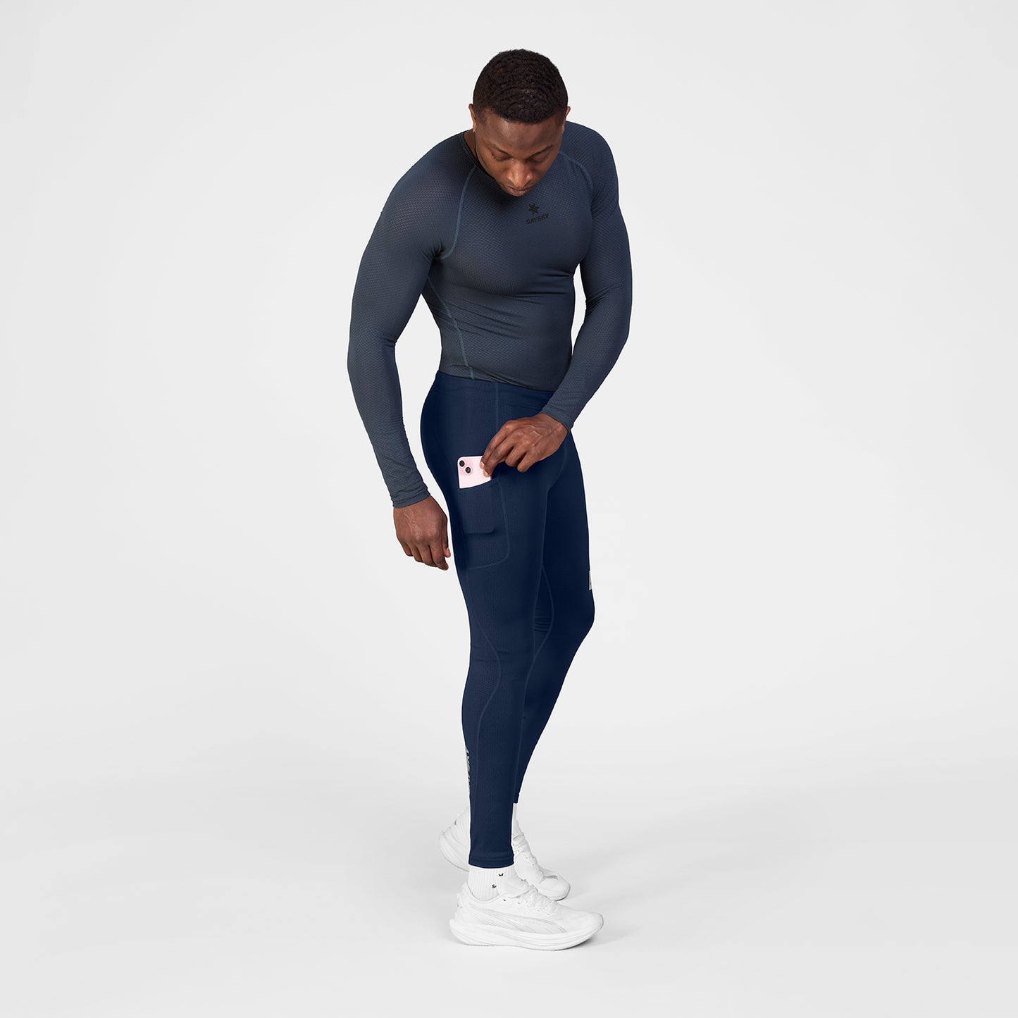 COMBAT+ LONG TIGHTS | BLUE - SAYSKY