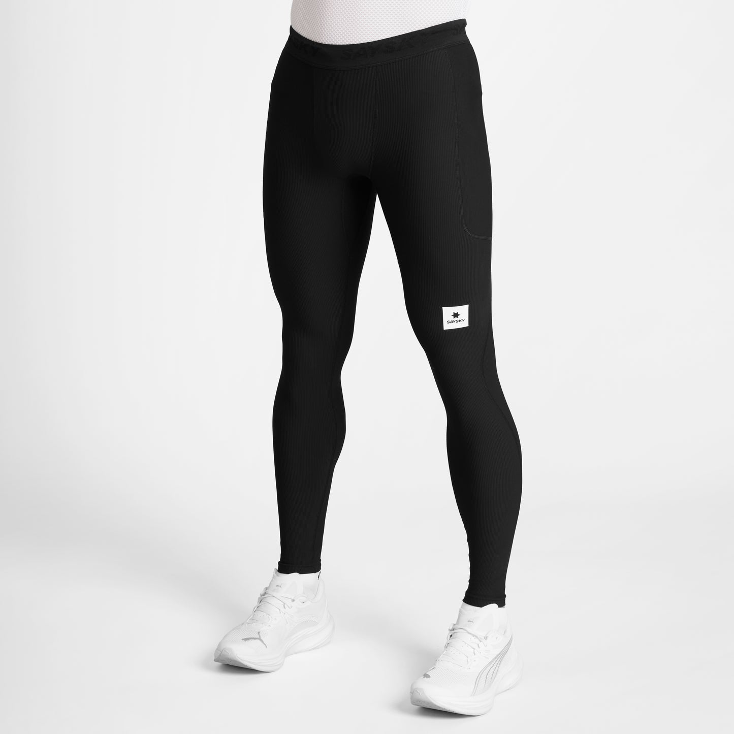 COMBAT+ RIB LONG TIGHTS | BLACK