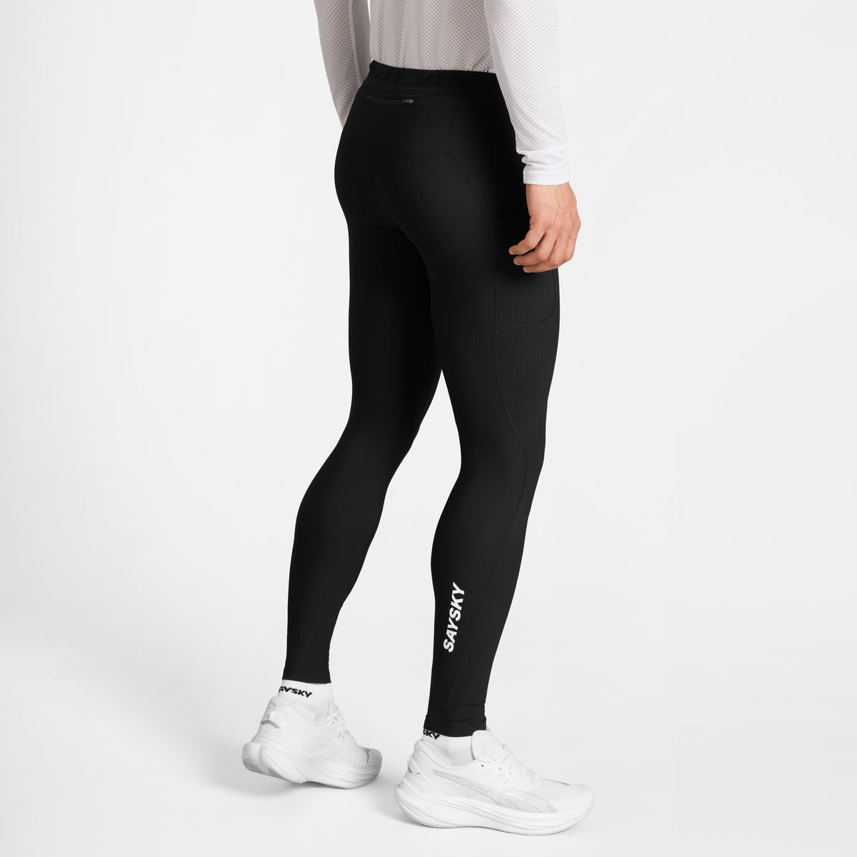 COMBAT+ RIB LONG TIGHTS | BLACK