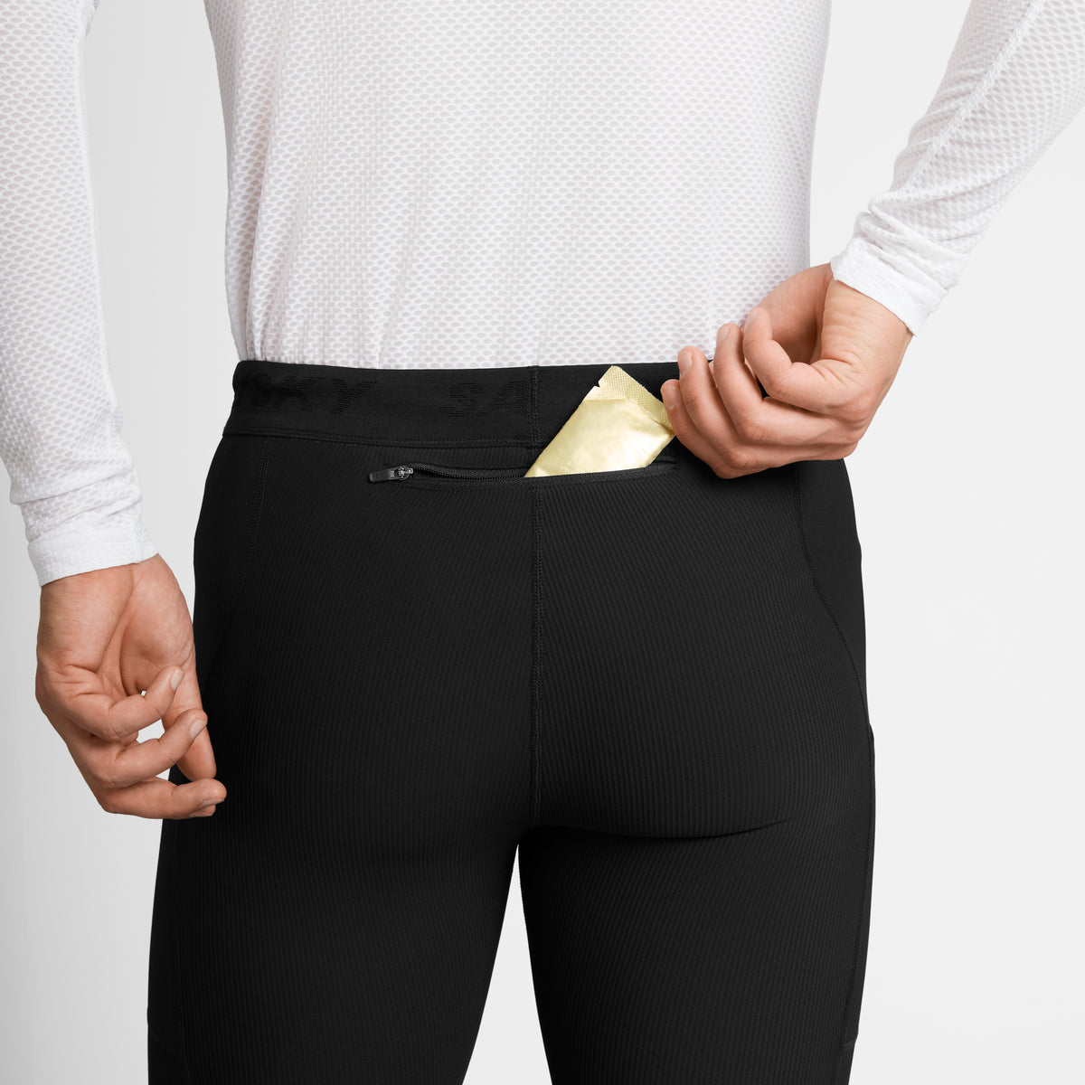 COMBAT+ RIB LONG TIGHTS | BLACK