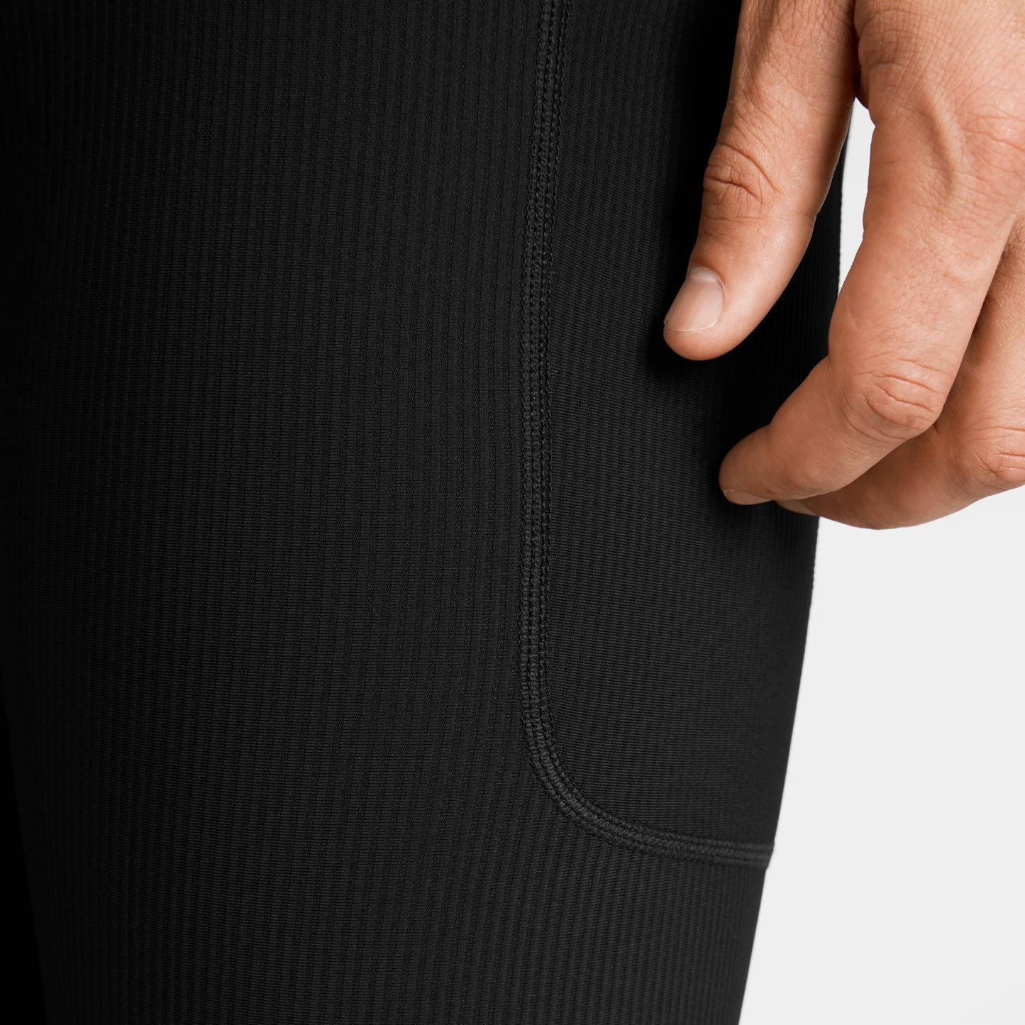 COMBAT+ RIB LONG TIGHTS | BLACK