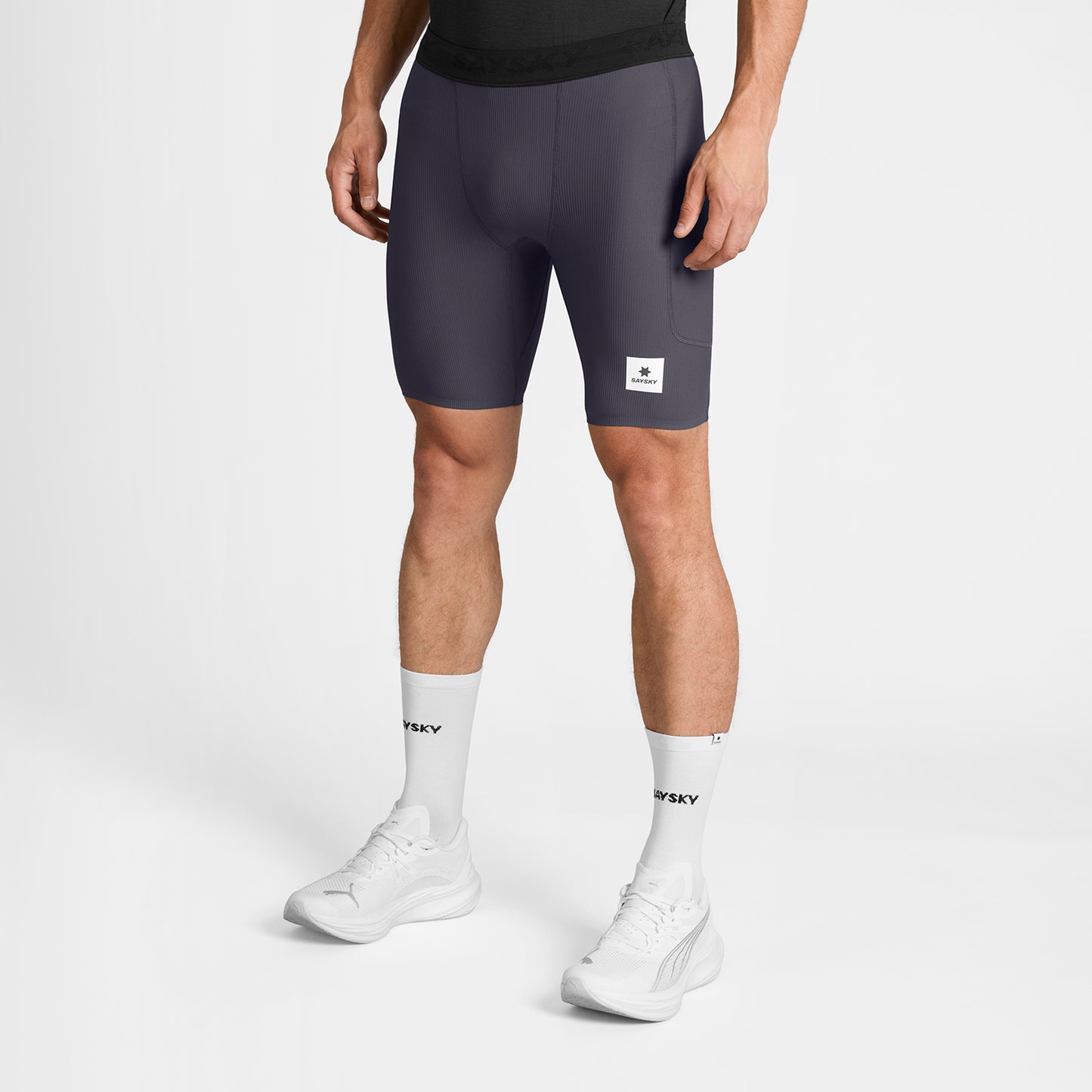 COMBAT+ RIB SHORT TIGHTS 8" | GREY - SAYSKY