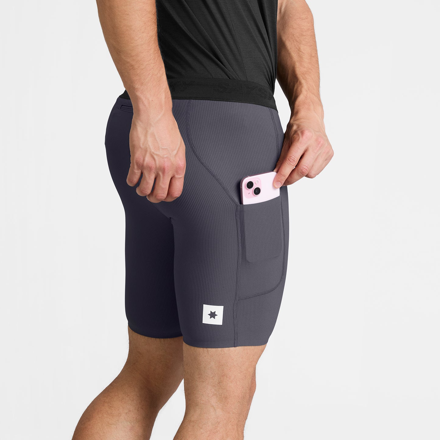COMBAT+ RIB SHORT TIGHTS 8" | GREY - SAYSKY
