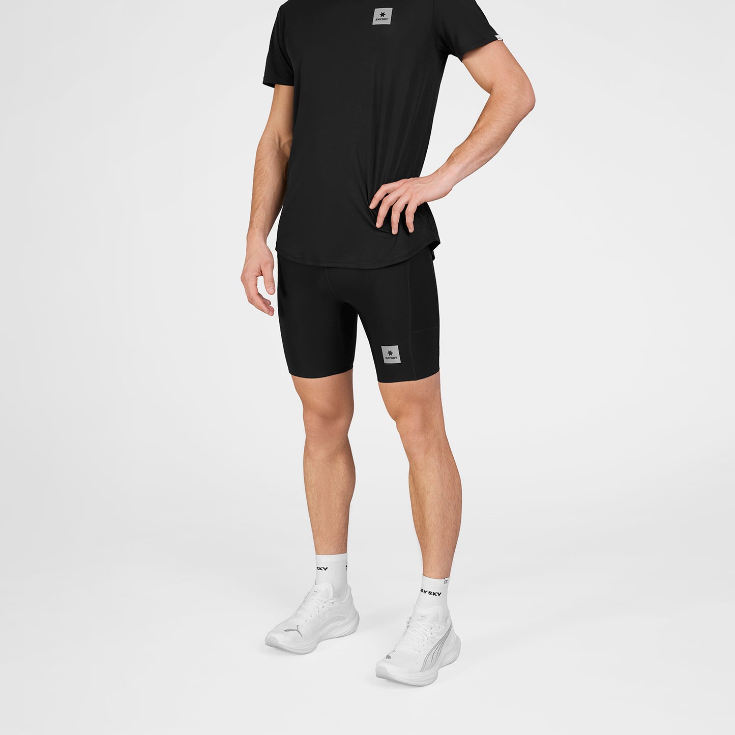 FLOW+ RACE SHORT TIGHTS 7'' | BLACK - SAYSKY