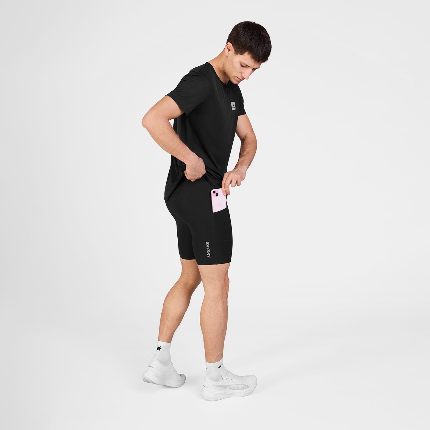 FLOW+ RACE SHORT TIGHTS 7'' | BLACK - SAYSKY