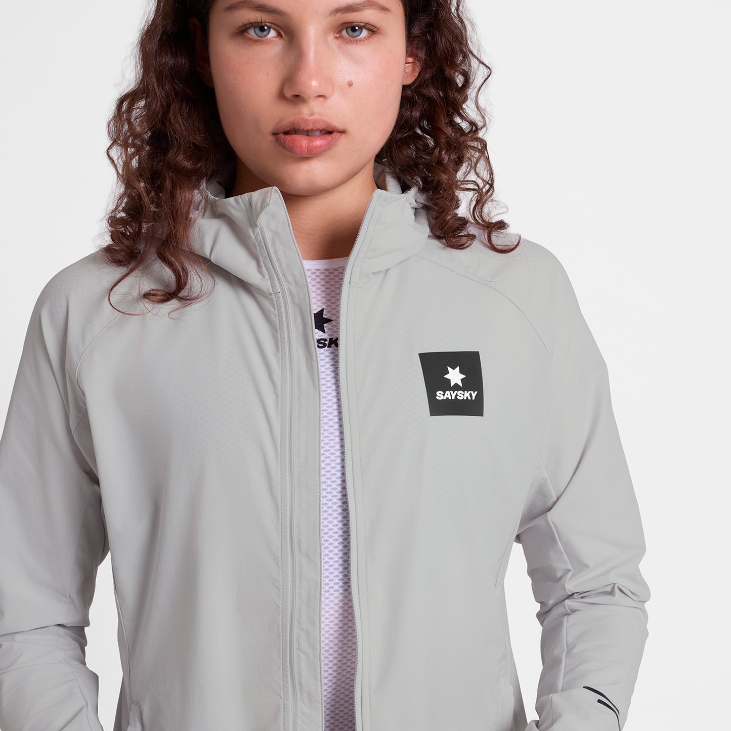W PACE FLEX HOODED JACKET | GREY - SAYSKY