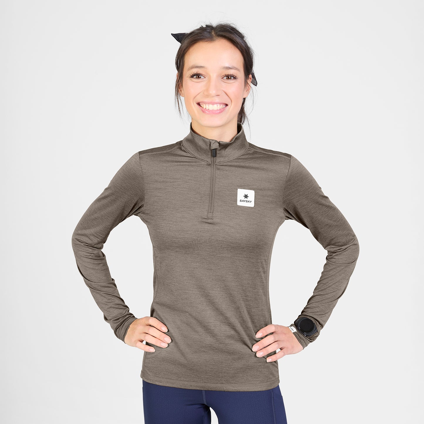 W PACE HALF-ZIP LONGSLEEVE | TAUPE